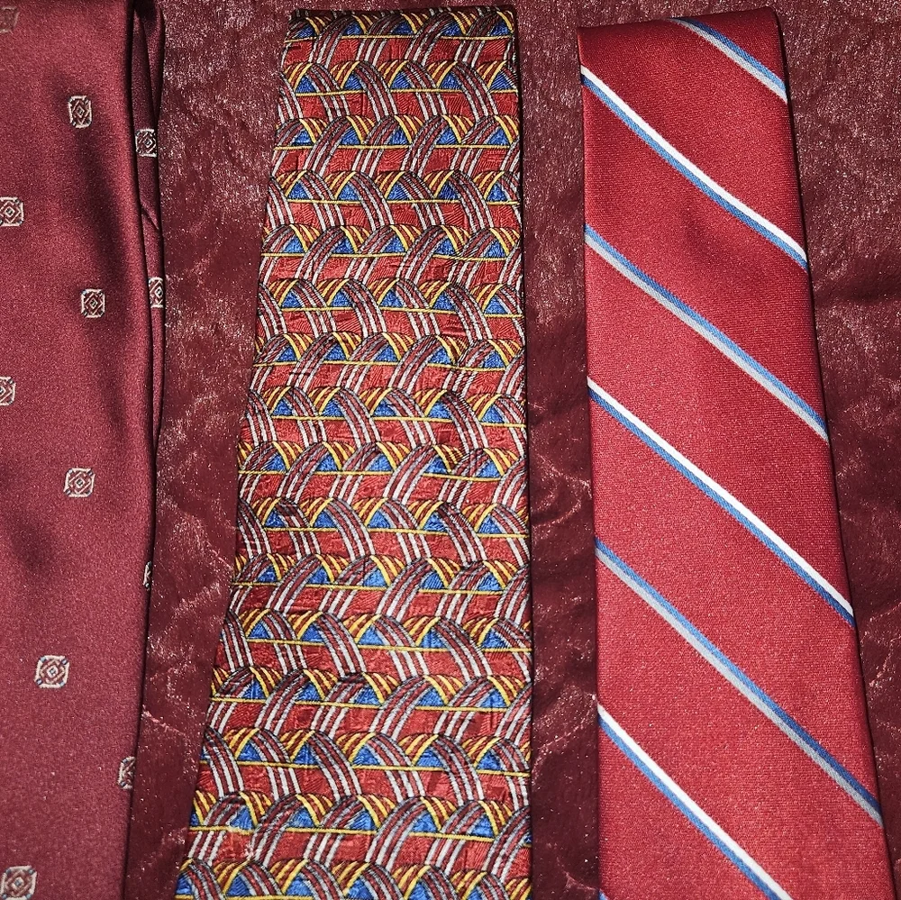 Lot Of 9 Designer Men Neck Ties YSL Ermenegildo Zegna Givenchy Oscar de la Renta